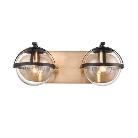 ELK HOME Davenay 16'' Wide 2-Light Vanity Light - Satin Brass 18651/2